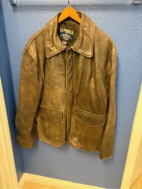 U.S. Wings Brown Leather Bomber Jacket